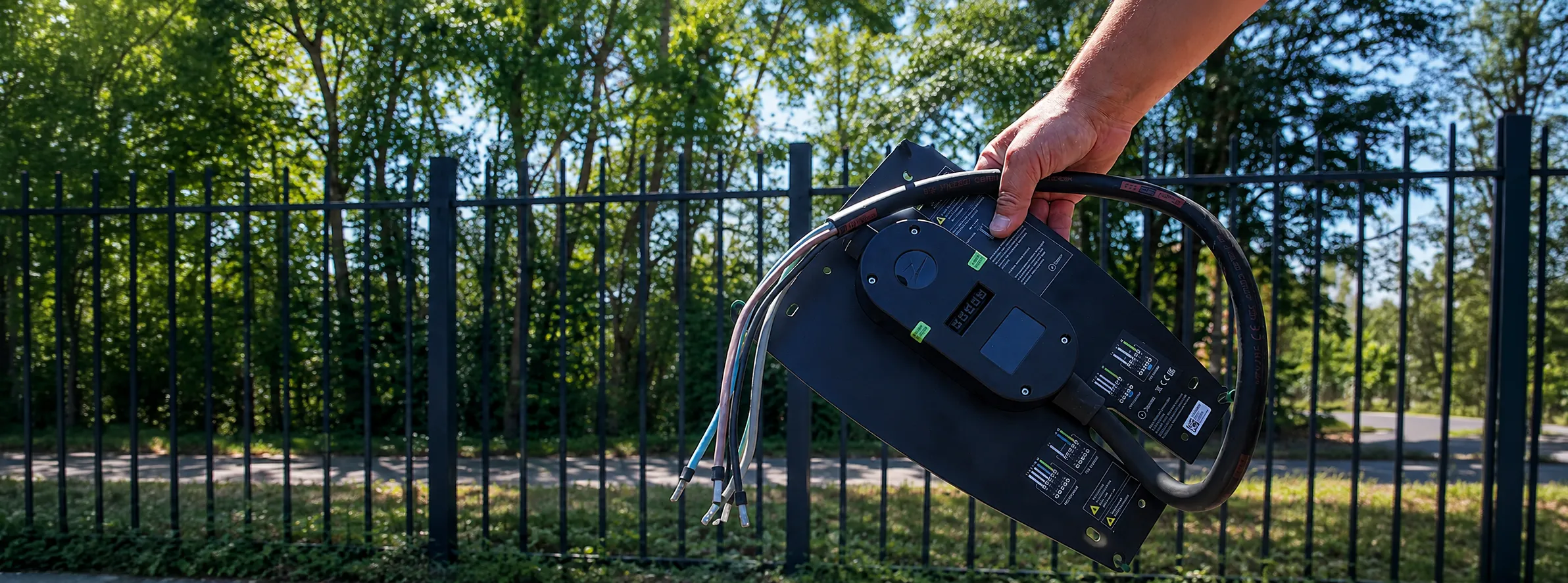 Qcharge header montageplaat